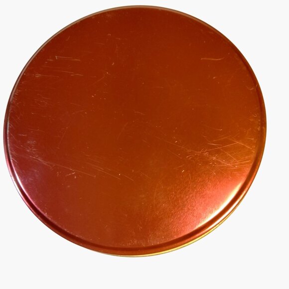 Red Round Metal Storage Tins Canisters Cookie Valentine Candy - Picture 3 of 6